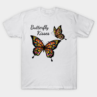 Psychedelic Colorful Butterfly Kisses T-Shirt